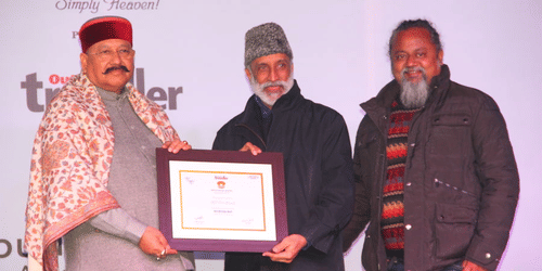 a person getting awarded