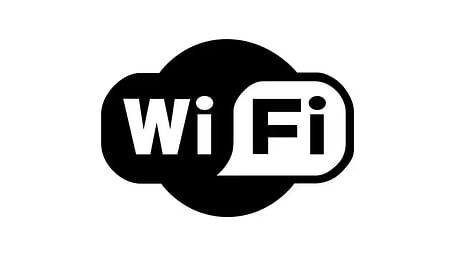 wi fi written in black and white