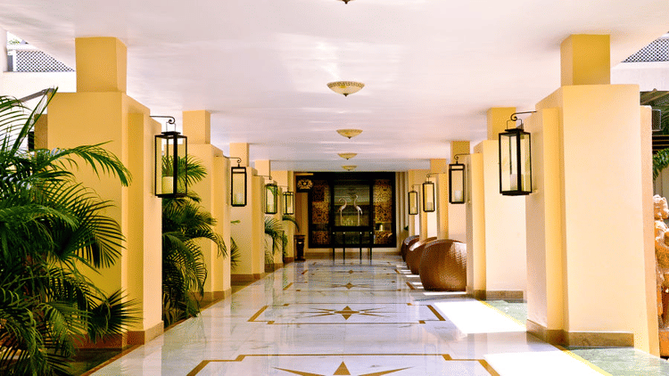 corridor of our resort in Puri 