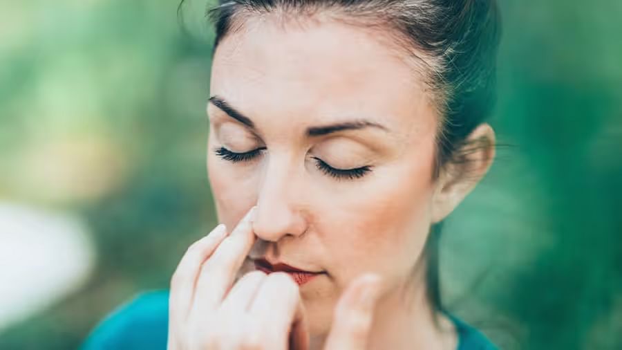 woman practising Pranayama - Rhythm Lonavala