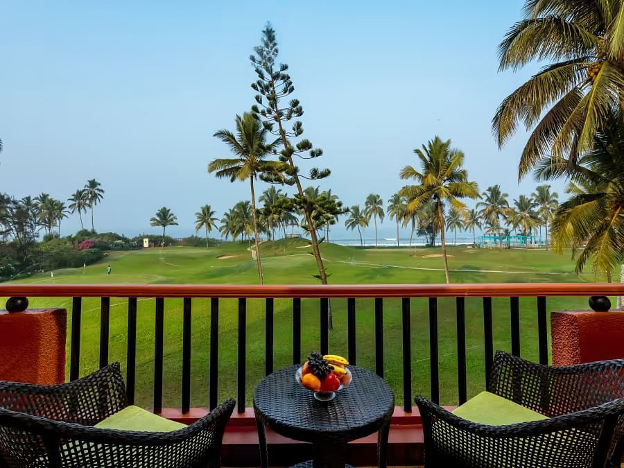 seating arrangements in the balcony inside Ocean front view - Caravela Beach Resort Goa