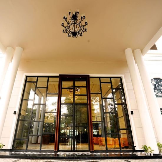 entrance of our hotel in agartala 5
