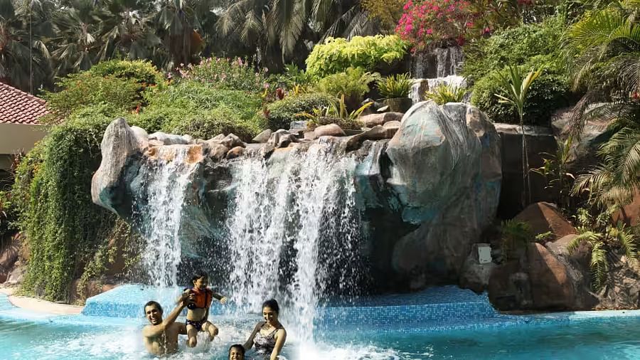 Waterfalls at The Retreat Hotel and Convention Centre Madh Island, Mumbai makes it a great weekend getaway from Mumbai zer