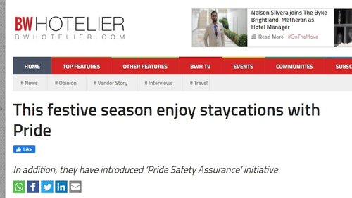 BW Hotelier Dt. 12-10-2021 Pride Hotels Group