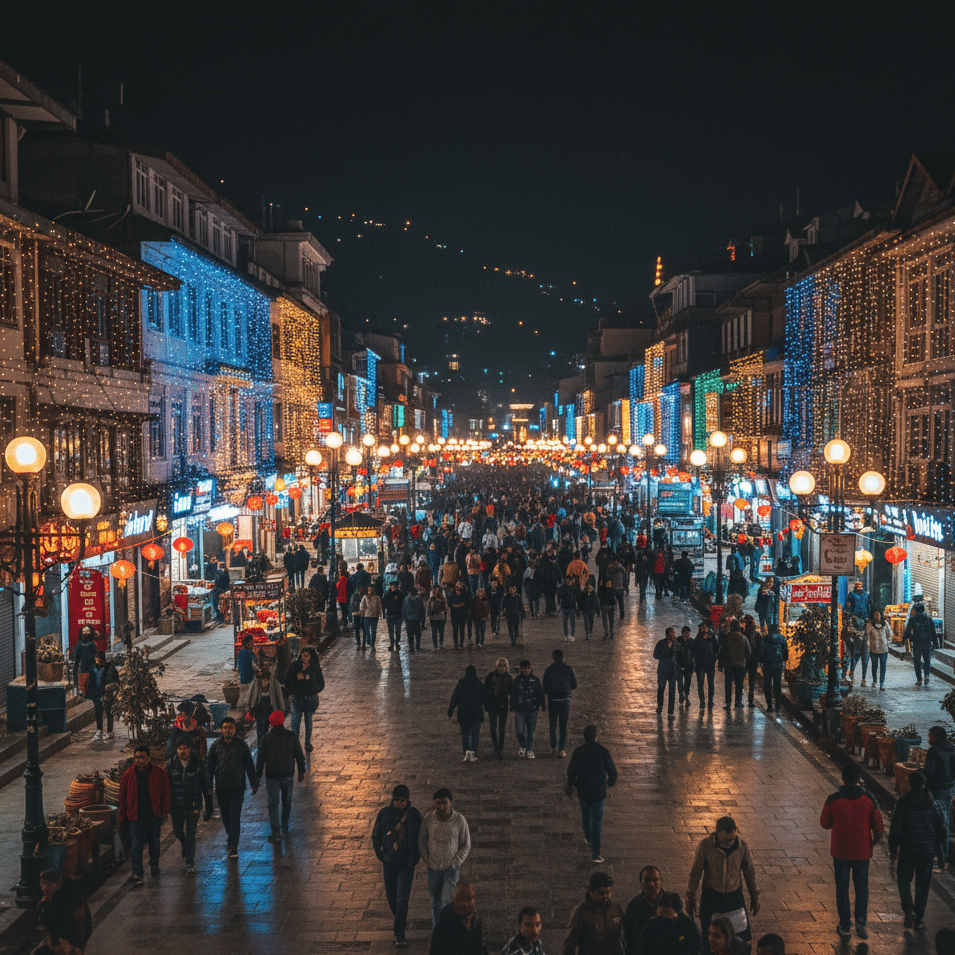 night life of gangtok MG Marg