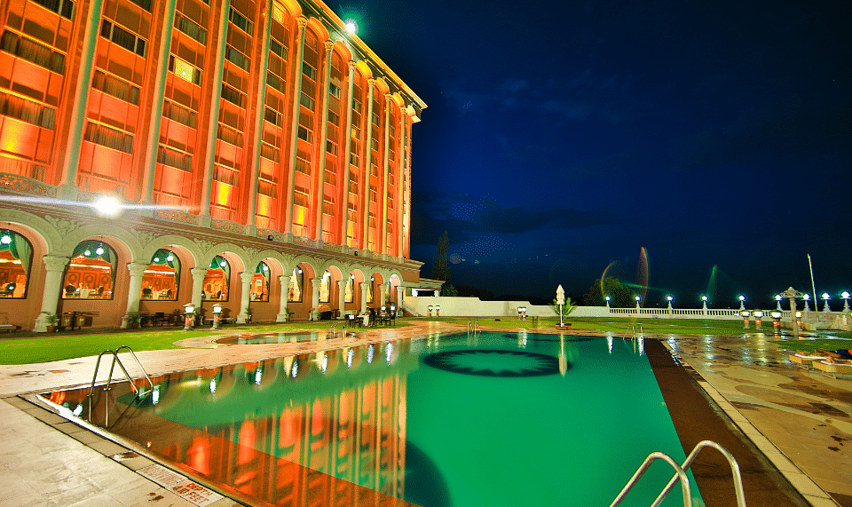 Swimming pool at Sitara Luxury Hotel in Hyderabad near Ramoji Film City