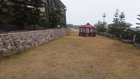 the lush lawn at Dewdrop Lawn in Cherrapunjee 3