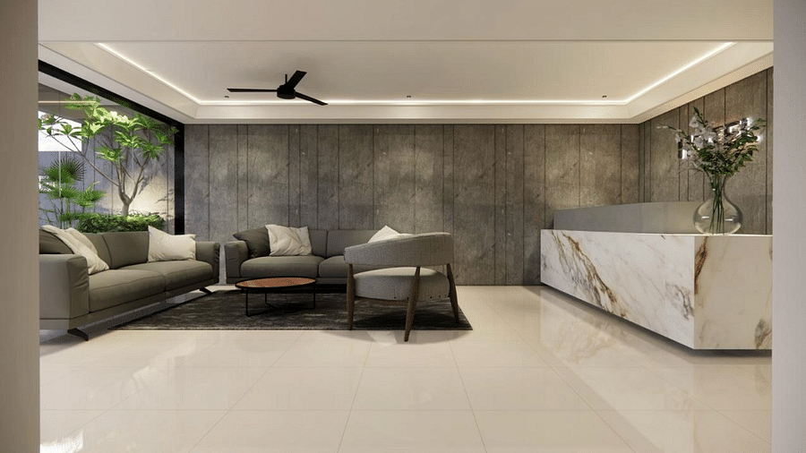 Reception area at Hotel La Premier