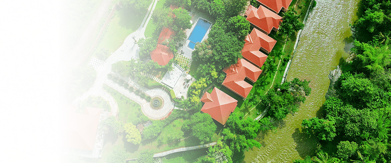 An aerial view of Regenta Jungle Resort Kabini