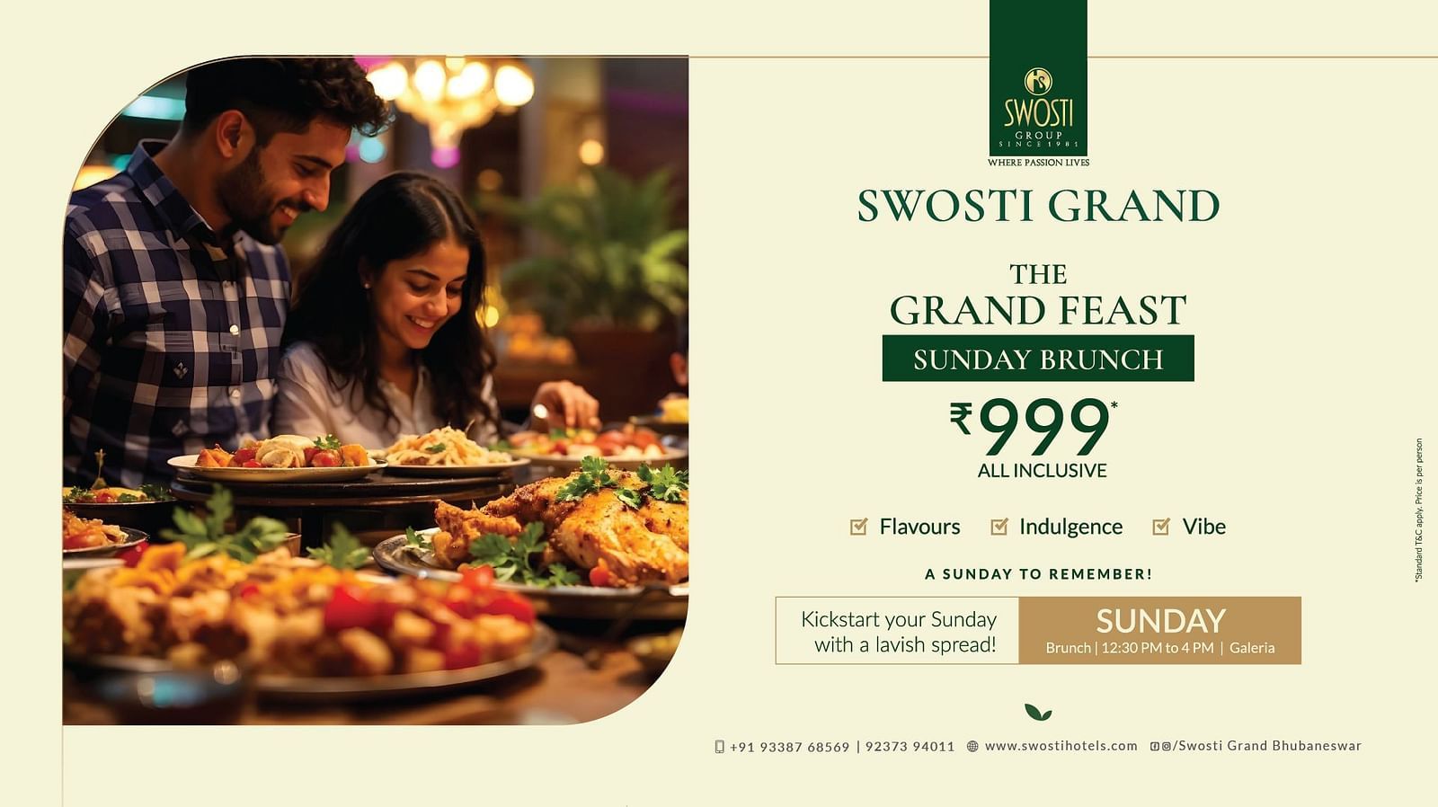 Unlimited Sunday Brunch Swosti Grand 