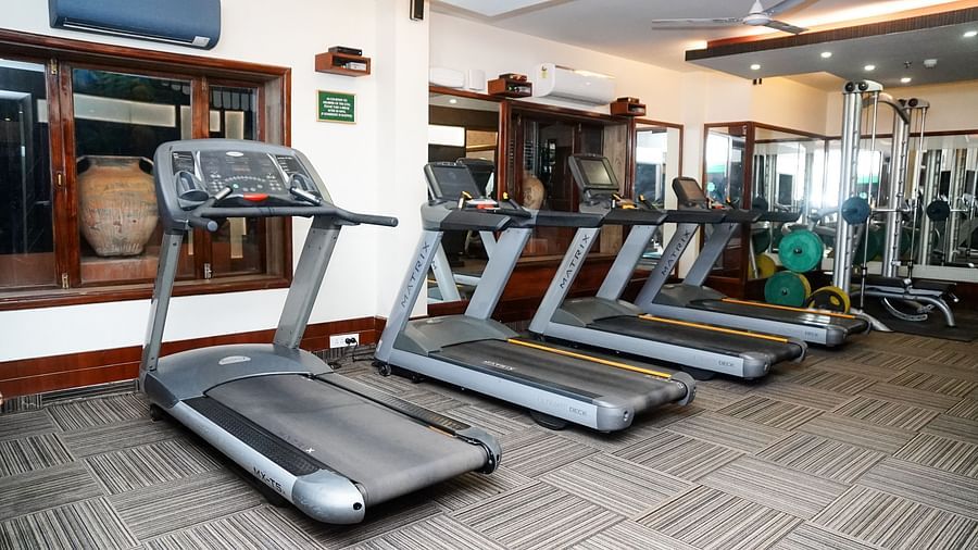 gym equipment in the fitness centre - Mayfair Lagoon, Bhubaneswar 3