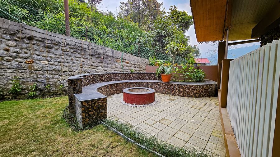Exterior seating with a view