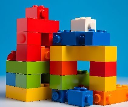 An image of a lego set placed in a structural manner - Kaldan Samudra Palace