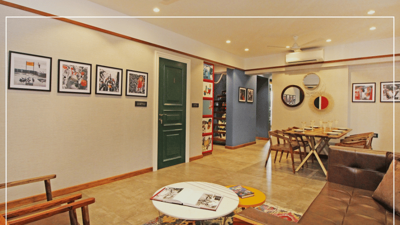 interior view of theory9 serviced apartments in khar