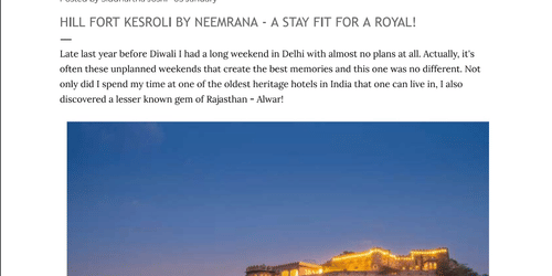 A stay fit for all - Hill Fort Kesroli