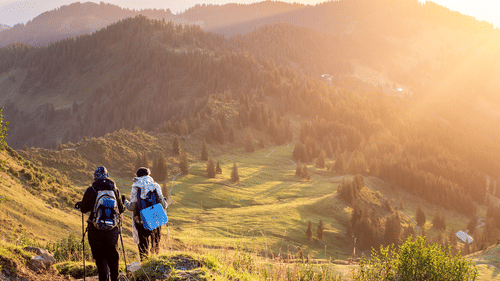People hiking in Nainital