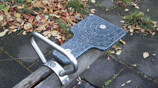 A vintage seesaw in a playground.