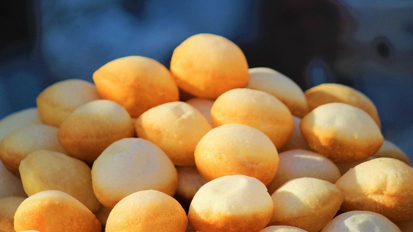 a pile of phuchkas - polo floatel kolkata