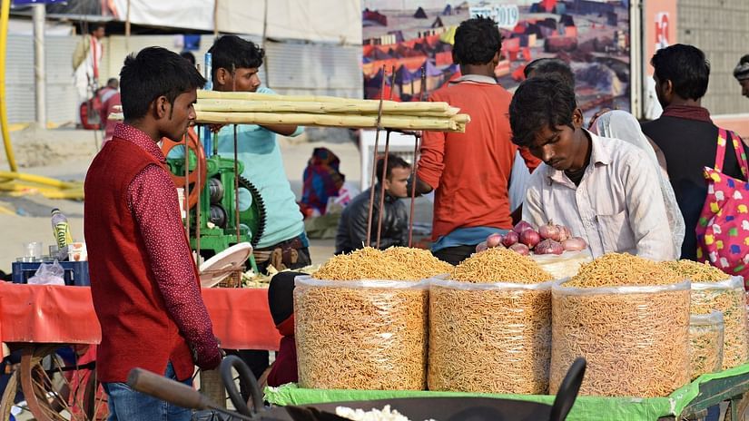 Street vendor selling namkeen