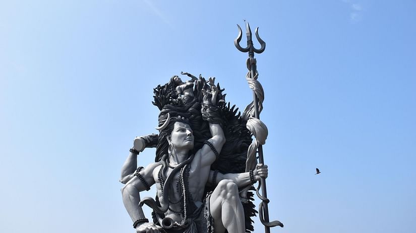 Statue of Lord Shiva with his trishool