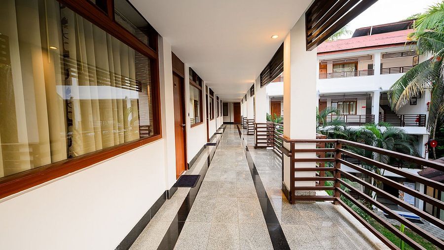 Pathway to the rooms at Silver Sand Sentinel, Port Blair.