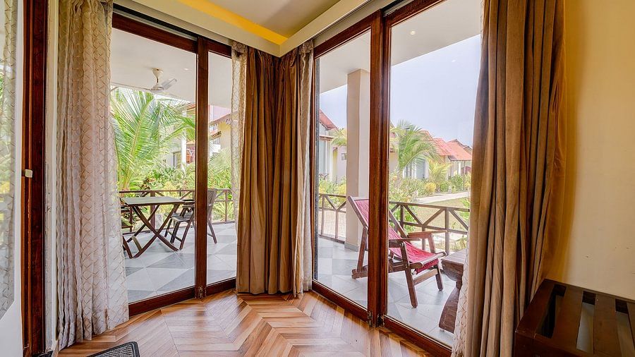 Balcony view from the Premium Room at Silver Sand Village Resort, Havelock