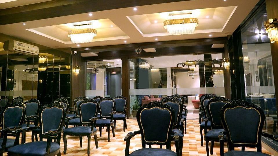 Theatre style seating arrangement at Topaz - the banquet hall at VITS Panchgani