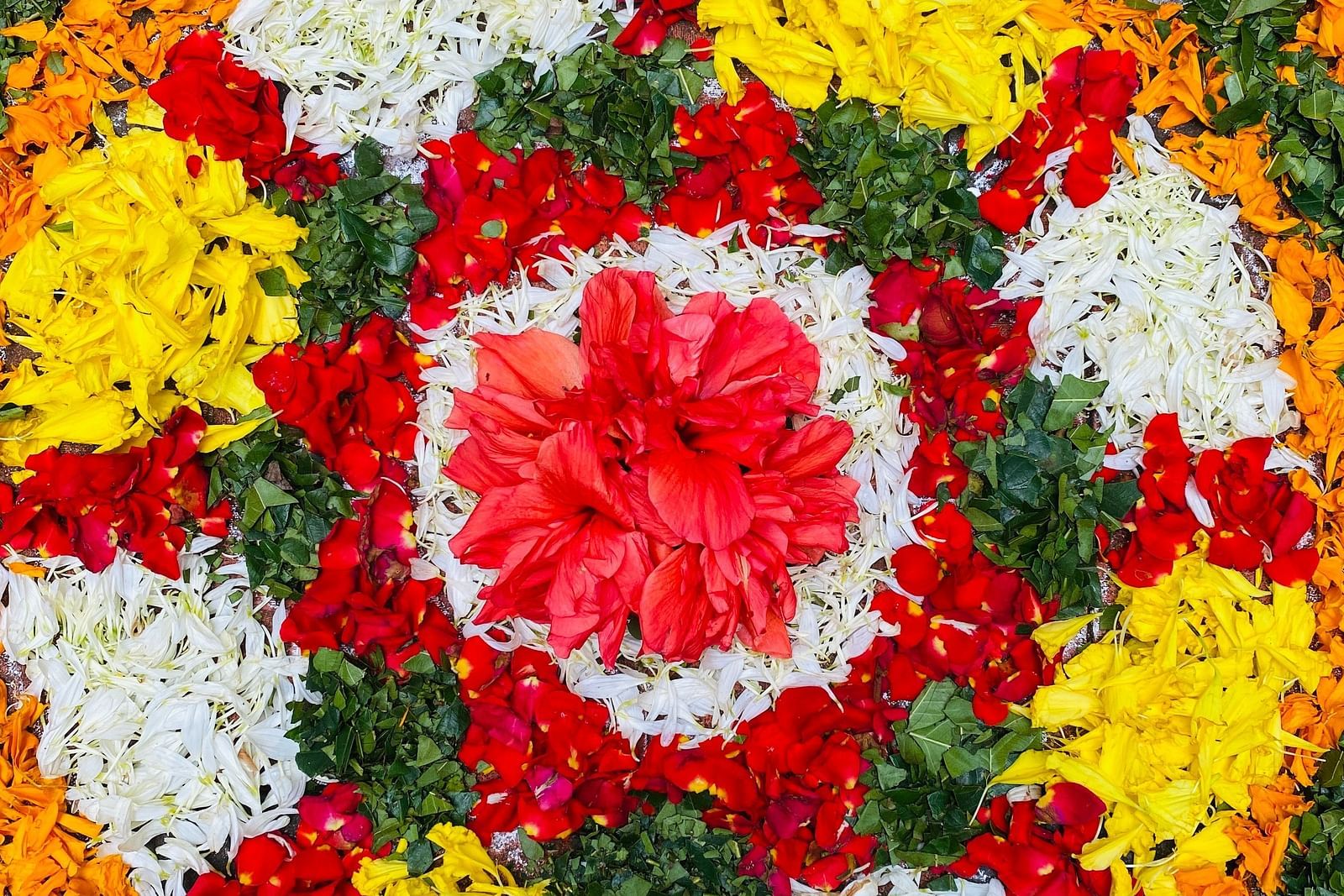 an image of an aerial view of the Floral decoration