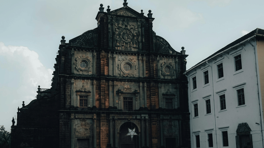 an image of Basilica of Bom Jesus in Goa 
