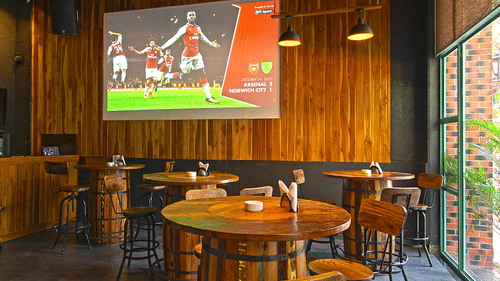 Rosetum Anjuna - Interiors of speakeasy sports bar