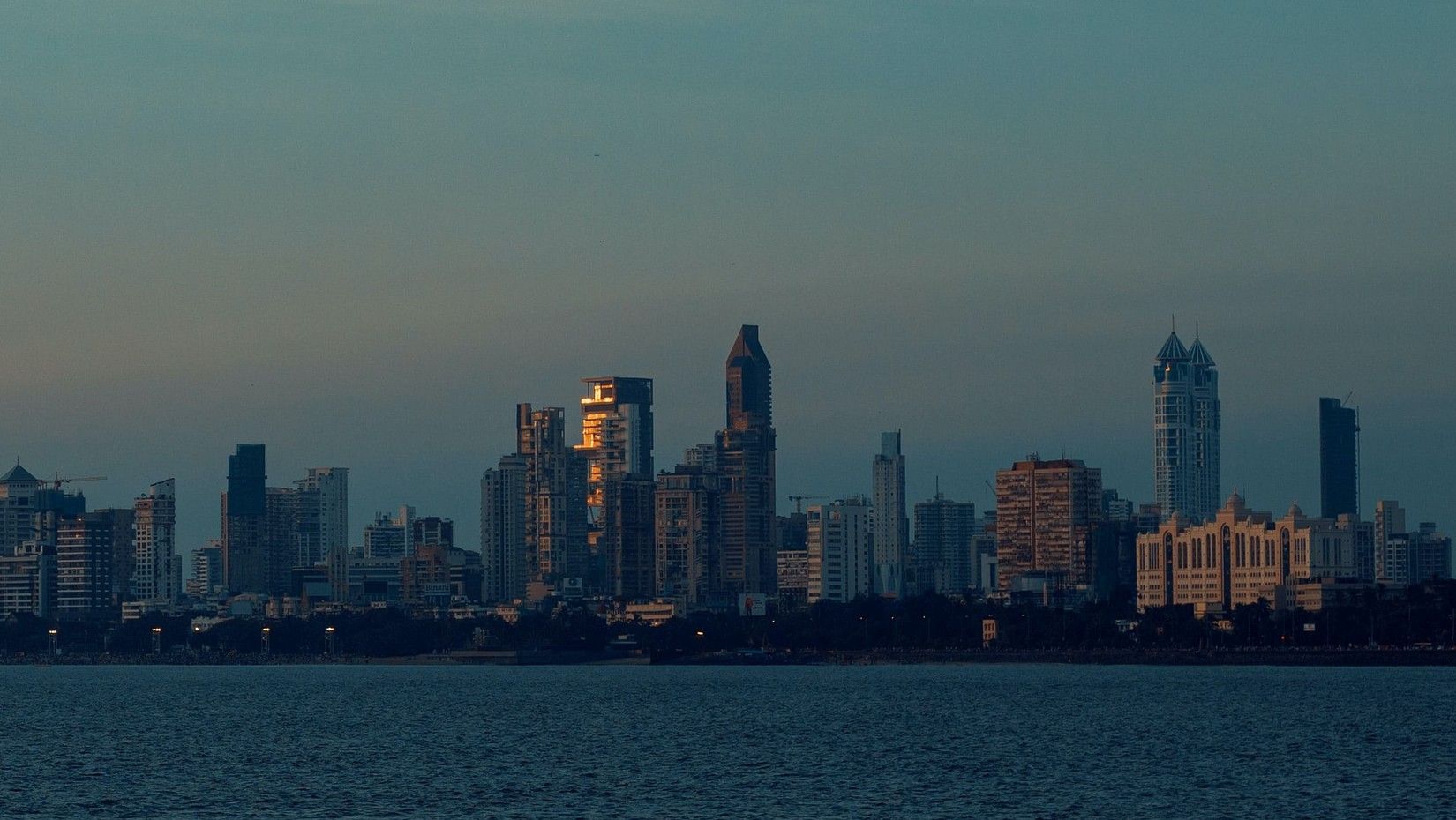 City's skyline from Marine Drive, Mumbai