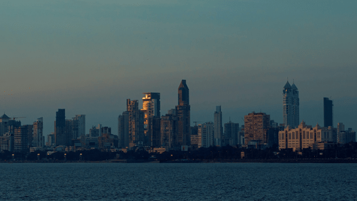 City's skyline from Marine Drive, Mumbai