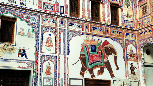 Rajasthani fresco-painted havelis