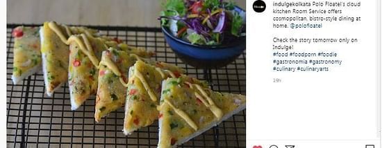 An instagram screenshot of Indulge 10th June 2021 - polo floatel kolkata