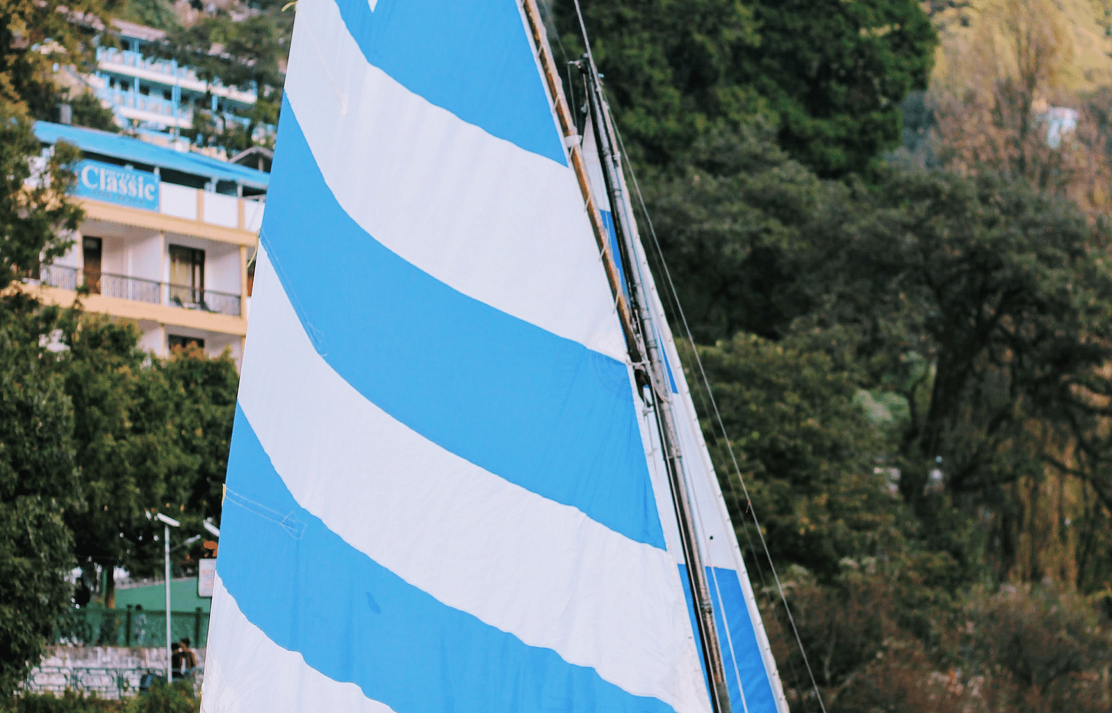 Sailing in a boat in Naini lake