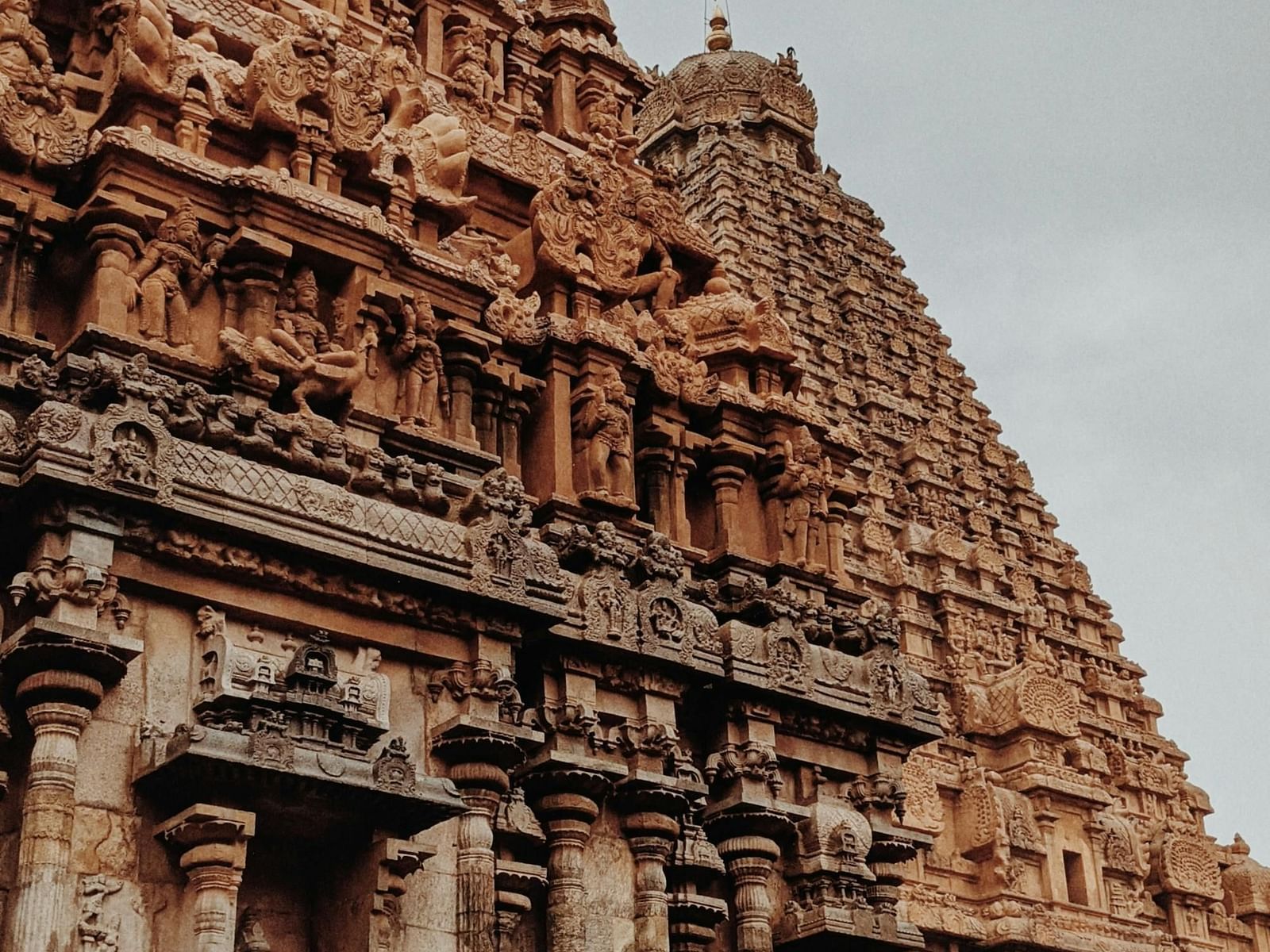  A side and close up view of the temple architecture..