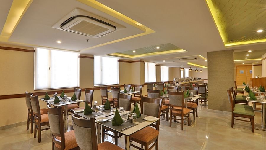 Seating arrangement inside the restaurant 2 - Starlit Suites, Neemrana