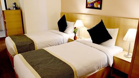 Twin beds inside premium studio - Starlit Suites, Neemrana