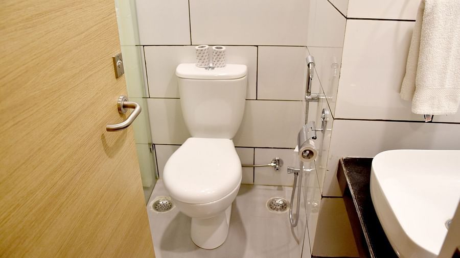 Bathroom view inside one of the rooms - Starlit Suites, Neemrana