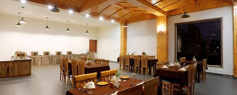 seating area at Oregano restaurant in Nainital