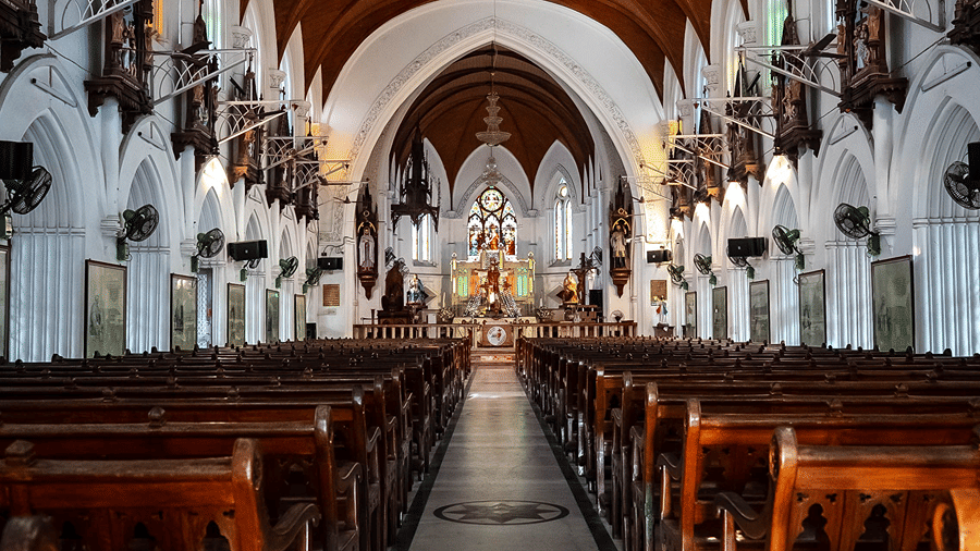 interior view of Santhome Church Chennai
