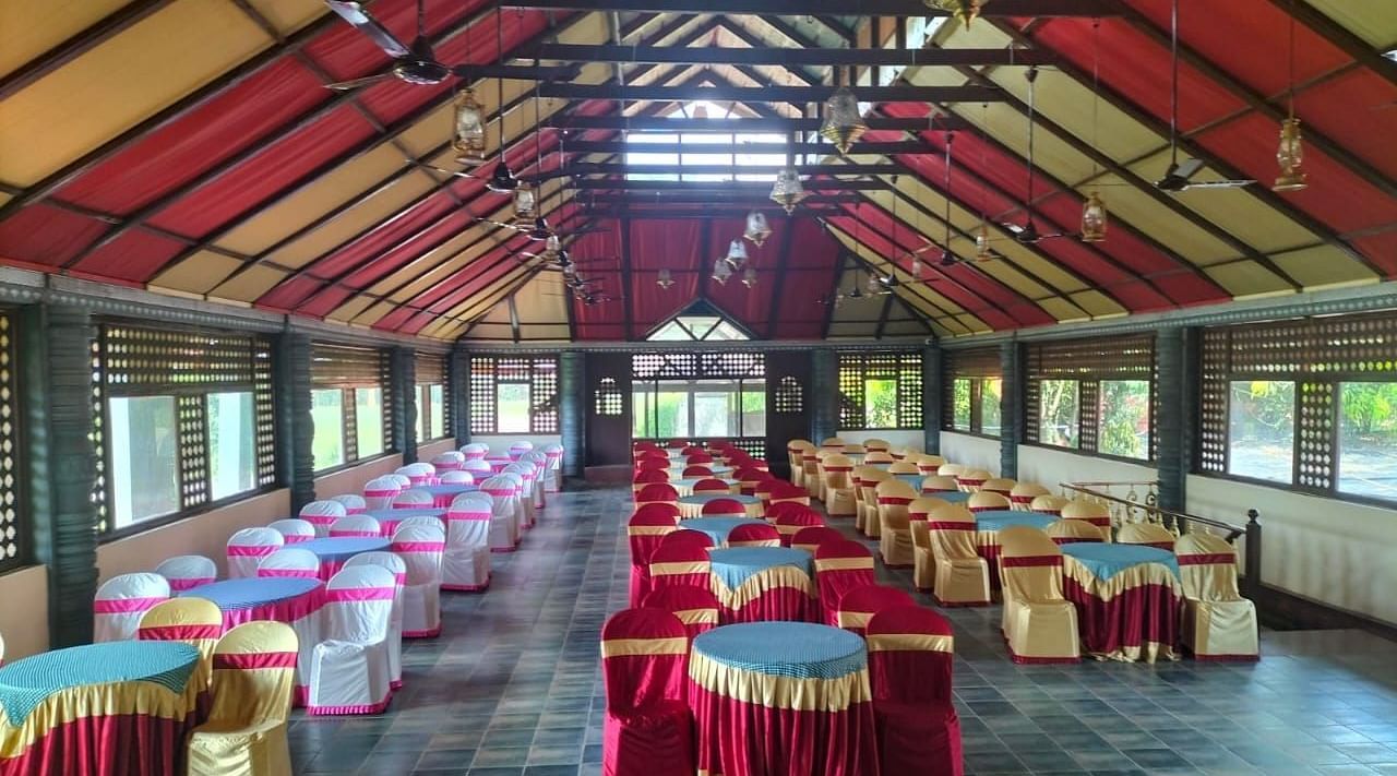 image of the tambulam banquet hall with an elusive event space with a colourful shade 