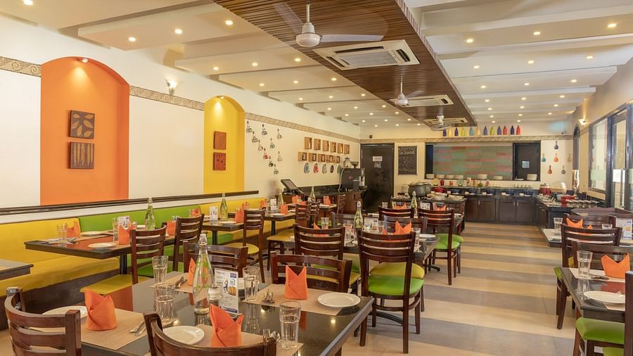 Beautiful in house seating arrangement at Kyriad Prestige Calangute, Goa