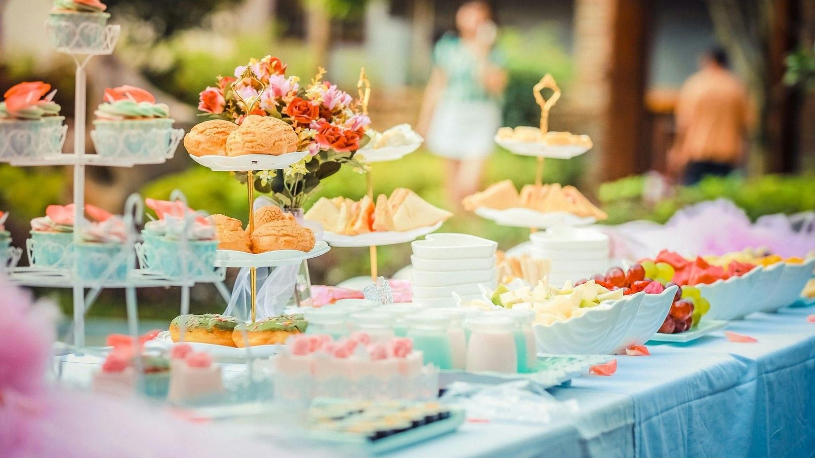 food displayed on the table