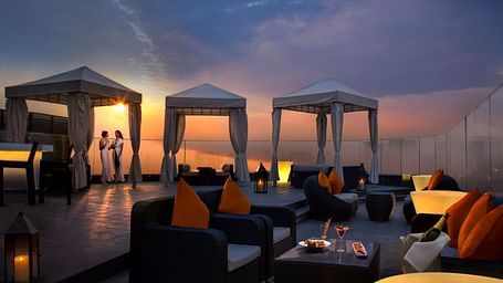 cosy seating space at ALT Rooftop