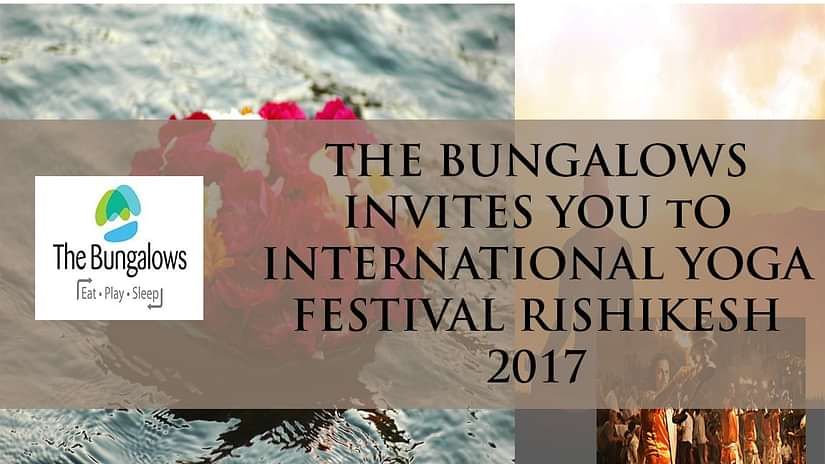 The Bungalows  Yoga festival banner -Bungalows
