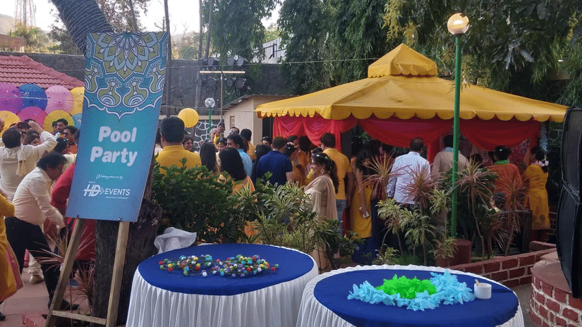 food stalls opened outside the lawn for an event at the resort in Lonavala - Zara's Resort