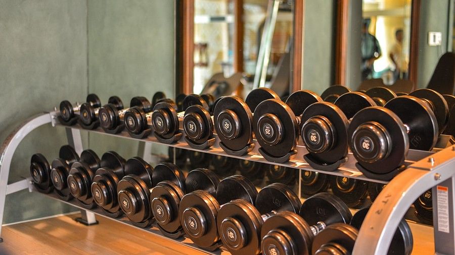 image featuring a rack full of dumbbells arranged according to weights - Maikhao Dream Villa Resort & Spa, Phuket 