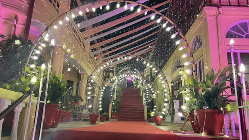 wedding entrance area