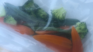 Vegetable  on a plate at Hablis Hotel, Chennai